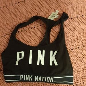 Pink sports bra